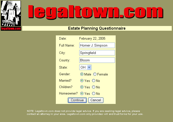 Legaltown Home Page