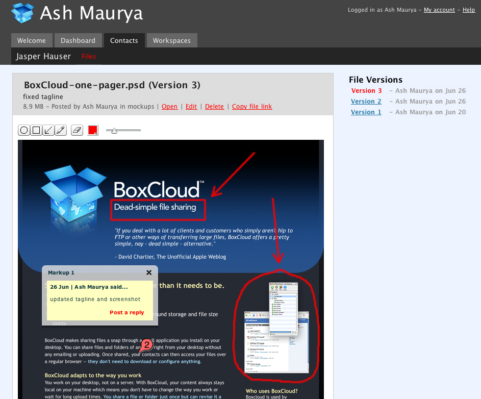 BoxCloud Markup Tool